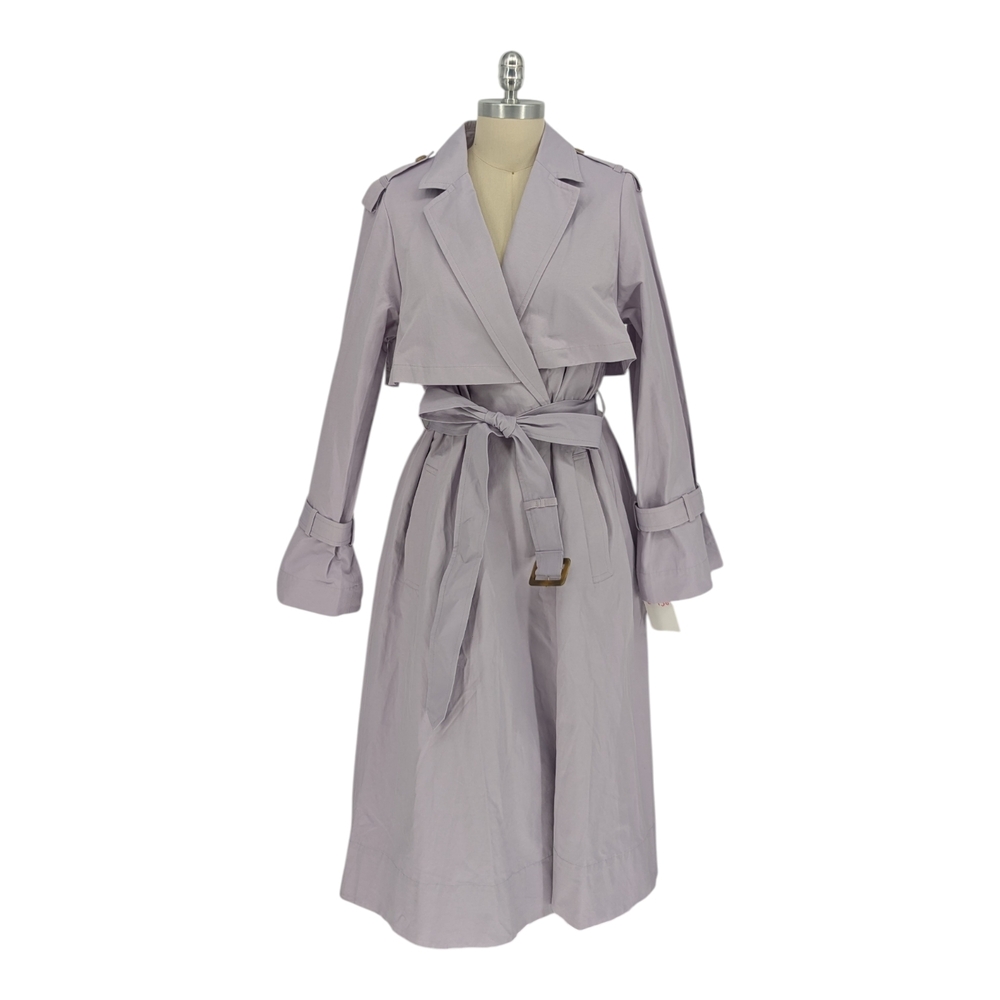 01438 Snidel A Line Trench Coat Purple size Medium preppy spring classic boho
